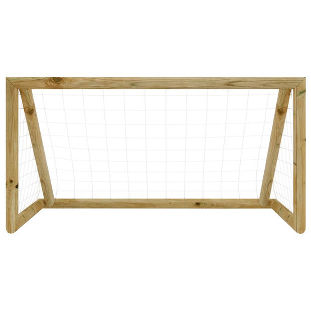 vidaXL Voetbaldoel met net 160x80x100 cm geïmpregneerd grenenhout