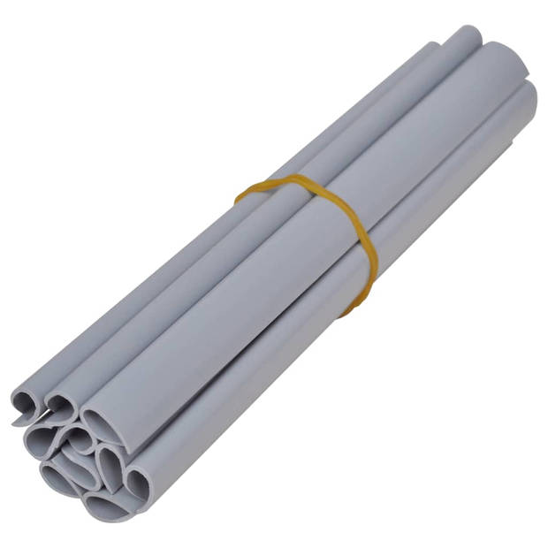 vidaXL Tuinschermen 4 st 35x0,19 m PVC mat lichtgrijs