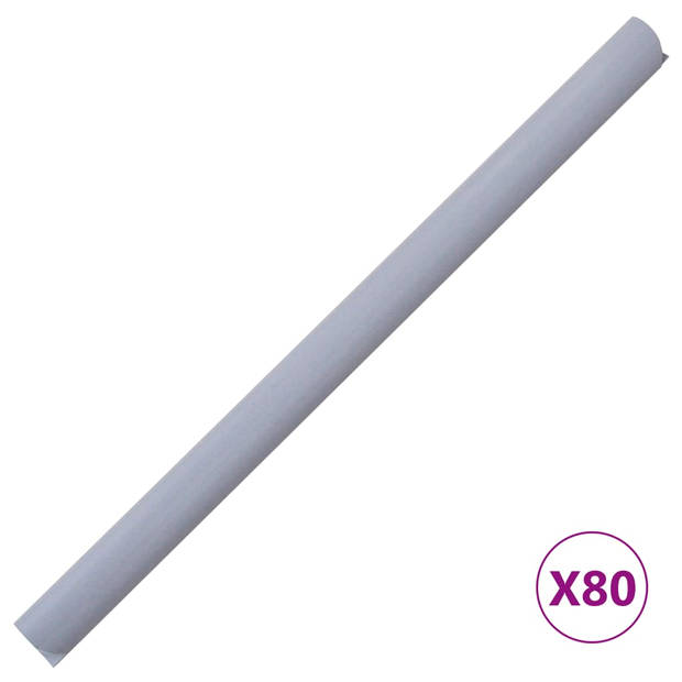 vidaXL Tuinschermen 4 st 35x0,19 m PVC mat lichtgrijs