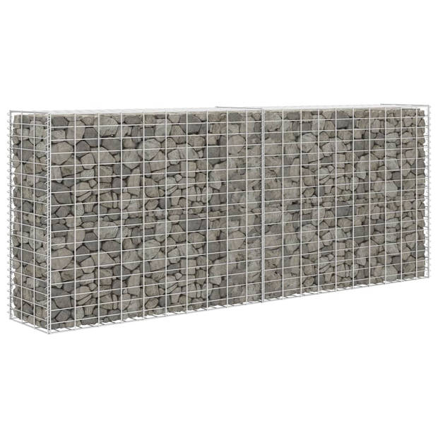 The Living Store Gabion Mand - 85x30x200 cm - Gegalvaniseerd Staal - Draaddiameter 3.5 mm