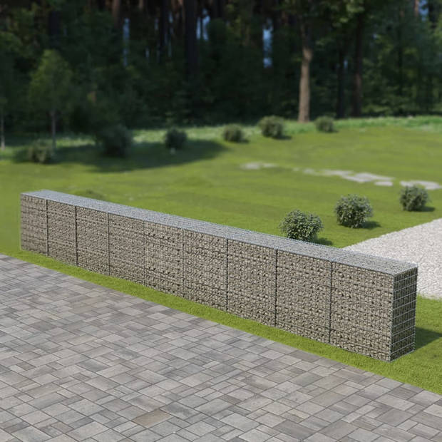 The Living Store Gabion mand - 900 x 50 x 100 cm - gegalvaniseerd staal - Hoog draagvermogen