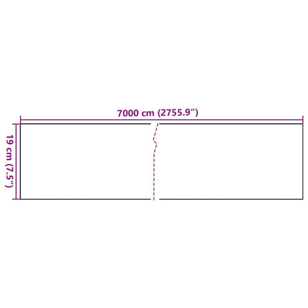 vidaXL Tuinscherm 70x0,19 m PVC donkergrijs