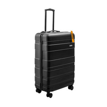 Reiskoffer groot 76x49x27 - 100L - Spinner wielen - Lichtgewicht - TSA Slot - Zedar Onyx Black koffer