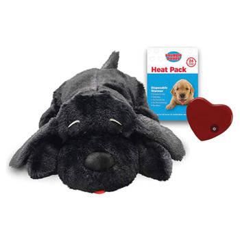 Snuggle Puppy Hondenknuffel met hartslag zwart