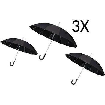 3 X Paraplu - Automatic windparaplu - Stevig & Windroof - Windproof - Ø 110 cm Top Kwaliteit - Perfecte Kwaliteit