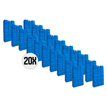 DULA Koelelementen - blauw - 20 stuks - 400 gram - 16x9x3,2cm