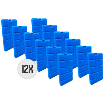 DULA Blauwe Koelelementen - 12 stuks 200 gram - 8 x 15 x 2 cm