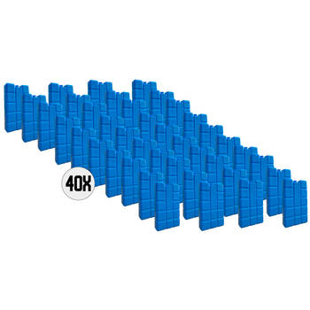 DULA Koelelementen - blauw - 40 stuks - 400 gram - 16x9x3,2cm