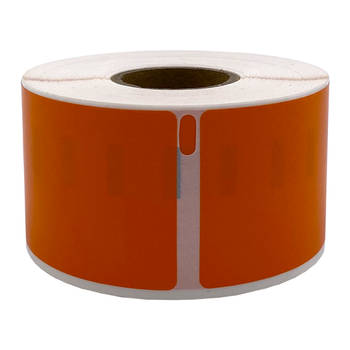 DULA Dymo Compatible labels - Oranje - 99012 - S0722400 - Adresetiketten - 1 rol - 36 x 89 mm - 260 labels per rol