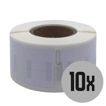 DULA Dymo Compatible labels - Wit - 99017 - S0722460 - Hangmapetiketten - 10 rollen - 21 x 51 mm - 220 labels per rol