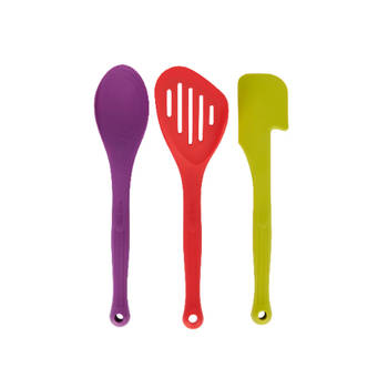 ColourWorks - Keukengerei Set, Siliconen, 3 Delig - ColourWorks Brights