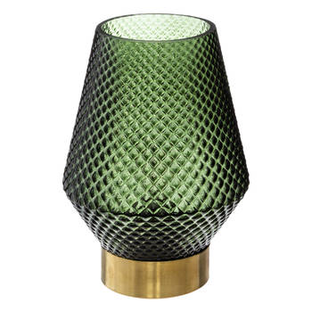 LED-lamp Green - Groen - Goud - Werkt op batterijen (incl. lamp) - Ø12 x18 cm