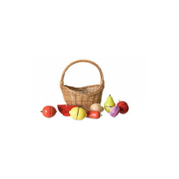 Egmont Toys Snijgroenten en fruit in mand incl mes 8-delig 18x10x23 cm