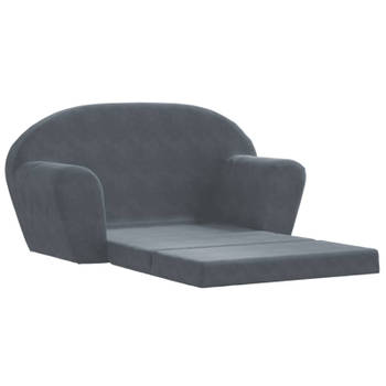 vidaXL Loungestoel voor kinderen uitklabaar grijs