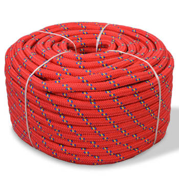 vidaXL Boot touw 8 mm 500 m polypropyleen rood