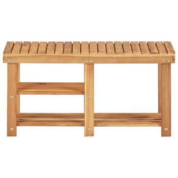 The Living Store Schoenenrek Acaciahout - 90 x 32 x 46 cm - 2 schappen