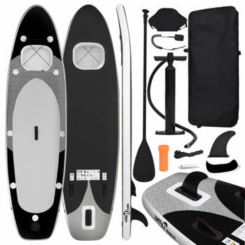 Blokker vidaXL Stand Up Paddleboardset opblaasbaar 330x76x10 cm zwart aanbieding