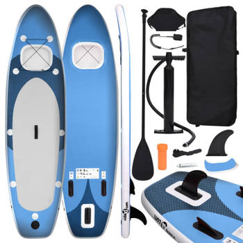 Blokker vidaXL Stand Up Paddleboardset opblaasbaar 330x76x10 cm zeeblauw aanbieding