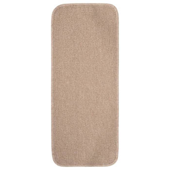 vidaXL Trapmatten 15 st anti-slip rechthoekig 60x25 cm beige