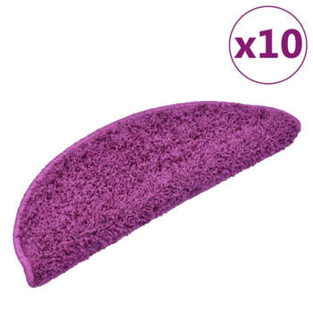 vidaXL Trapmatten 10 st 65x21x4 cm violet