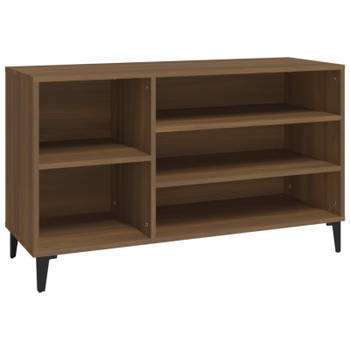 vidaXL Schoenenkast 102x36x60 cm bewerkt hout bruin eikenkleur