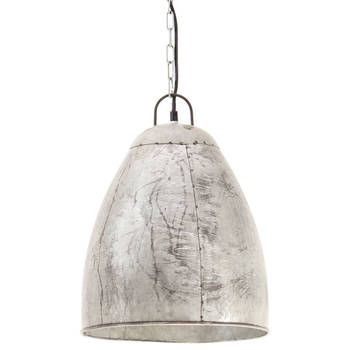 The Living Store - Industriële Hanglamp - IJzer - Zilver - 32 x 41 cm - E27 fitting