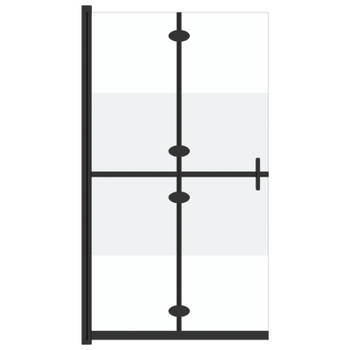 vidaXL Inloopdouchewand inklapbaar 70x190 cm ESG-glas halfmat