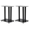 vidaXL Speaker standaard 2 st aluminium veiligheidsglas zwart