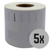 DULA Dymo Compatible labels - Wit - 11351 - S0722510 - Sieraadetiketten - 5 rollen - 54 x 11 mm - 1500 labels per rol