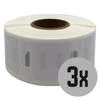 DULA Dymo Compatible labels - Wit - S0929120 - Vierkante etiketten - 3 rollen - 25 x 25 mm - 750 labels per rol