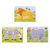 Bigjigs Safari (6-delige puzzels) 3 Puzzels