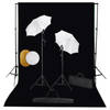 vidaXL Fotostudioset met lampen, paraplu's, achtergrond en reflector