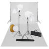 vidaXL Fotostudioset met lampen, paraplu's, achtergrond en reflector