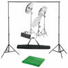 vidaXL Fotostudioset met verlichtingsset en achtergrond