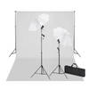vidaXL Studioset met witte achtergrond en lampen 600x300 cm