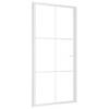 vidaXL Binnendeur 102,5x201,5 cm ESG-glas en aluminium wit