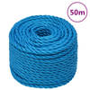 vidaXL Werktouw 24 mm 50 m polypropeen blauw