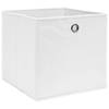 vidaXL Opbergboxen 4 st 28x28x28 cm nonwoven stof wit