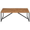 The Living Store Salontafel Massief Acaciahout - 110 x 110 x 36 cm - Handgemaakt - Bruin