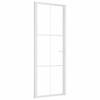 vidaXL Binnendeur 76x201,5 cm ESG-glas en aluminium wit