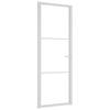 vidaXL Binnendeur 76x201,5 cm ESG-glas en aluminium wit