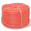 vidaXL Touw gedraaid 12 mm 500 m polypropyleen oranje