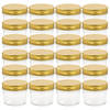 vidaXL Jampotten met goudkleurige deksels 24 st 110 ml glas