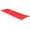 The Living Store Campingbed - Rood - 180 x 60 x 19 cm - Draagvermogen 120 kg