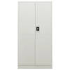 The Living Store Lockerkast - Staal - 90 x 40 x 180 cm - Lichtgrijs