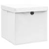 vidaXL Opbergboxen met deksel 10 st 28x28x28 cm wit