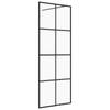 vidaXL Inloopdouchewand 80x195 cm ESG-glas transparant en zwart