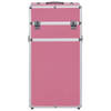 The Living Store Make-up Trolley - Houten Beautycase - 37 x 24 x 74 cm - Roze