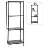 H&S Collection Open kast 3-laags 45x30x130 cm zwart