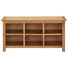 The Living Store Schoenenkast Eikenhout - 90 x 37 x 45 cm - 6 vakken